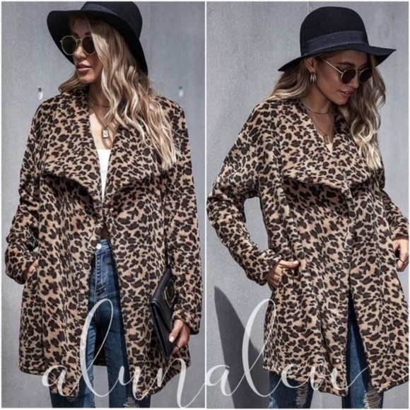 New In Lux Perfect Cozy Furry Leopard Long Jacket! - Picture 2 of 4